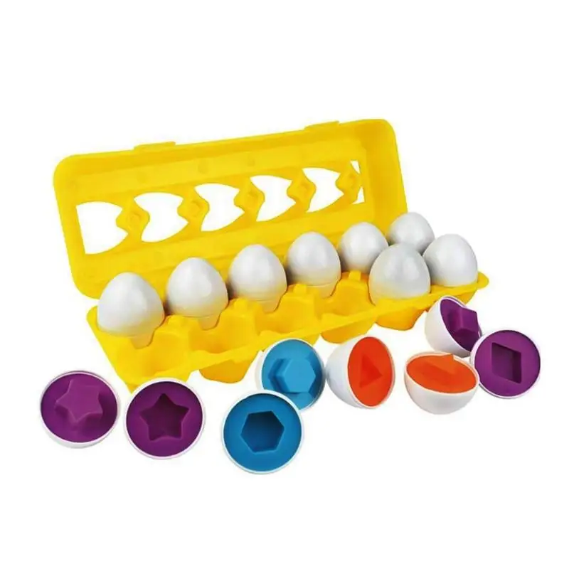 Детские забавные пары Smart яйцо сборки паззлы Дети цвет геометрический форма яйца распознать образовательные игрушки Образование игрушка