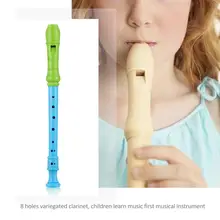 Немецкий тип 8 отверстий флейты Piccolo рекордер кларнет сопрано рекордер для детей Музыка Игры духовые инструменты игрушки синий