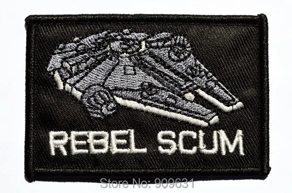 

Star Wars R E B E L SCUM Millennium Falcon Embroidered Iron On Patch patches