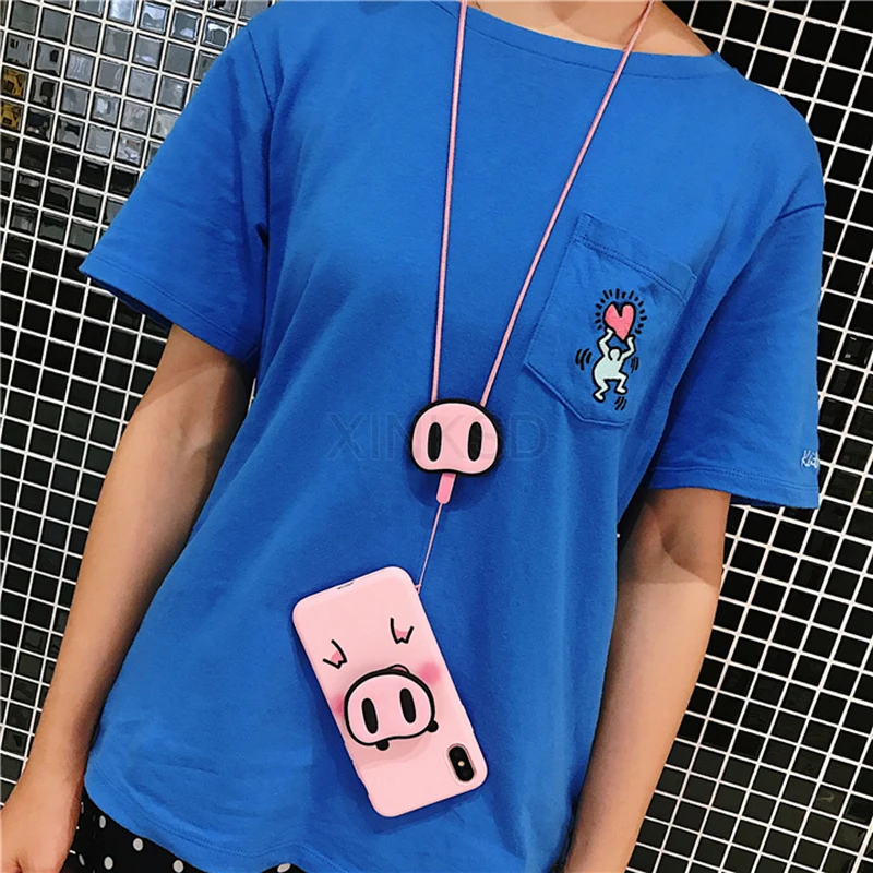 Стильная футболка с изображением персонажей видеоигр свинья чехол для телефона для samsung Galaxy S6 S7 край S8 S9 плюс S9Plus Note 8 A50 A80 A7 чехол Крышка для носа ТПУ Мягкий противоударный Капа