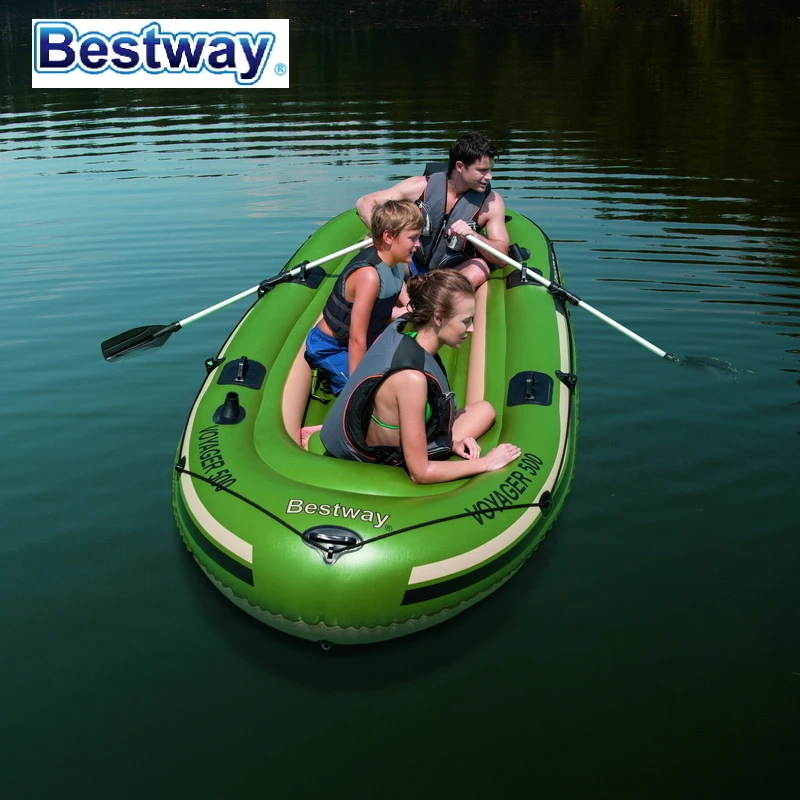 65001 год Bestway 348x141 см Voyager 500 Резиновая Спортивная лодка 137x56 дюймов надувная ПВХ
