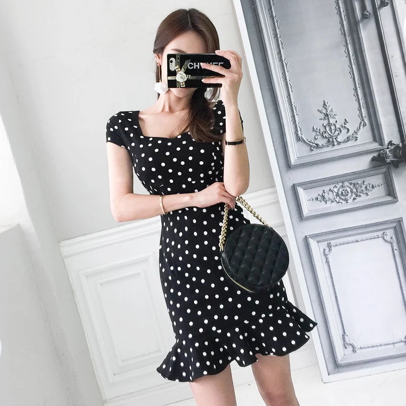2019-summer-new-French-small-black-dress-Slim-was-thin-retro-polka-dot-dress-sexy-bag.jpg