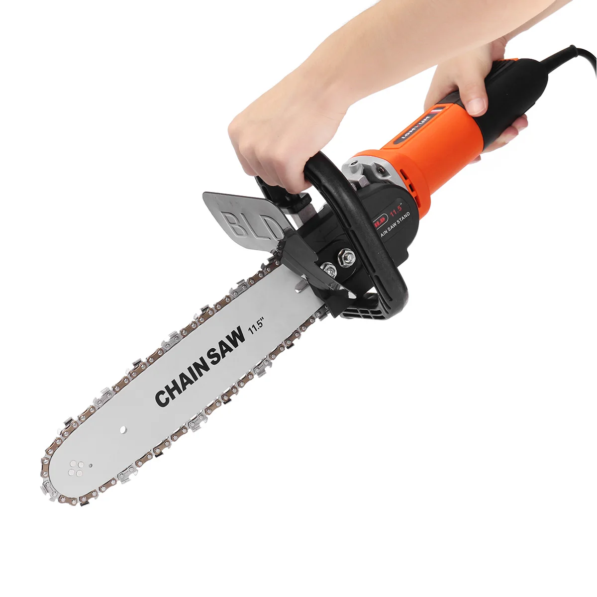 

Electric Saw Parts 16inch Chainsaw Bracket Changed 100 125 150 Electric Angle Grinder M10/M14 Into Chain Saw Woodworking Tool