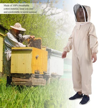 

Professional Beekeeping Protective Full Body Beekeeping Clothing Jacket Smock Bee suit equipment