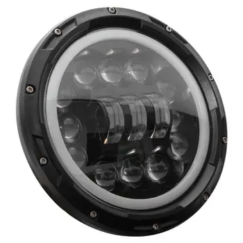 

VODOOL Auto Car H4 LED Bulbs 7 inch 400W/500W Round Angel Eye LED Headlight Bulb for Wrangler Car Truck SUV