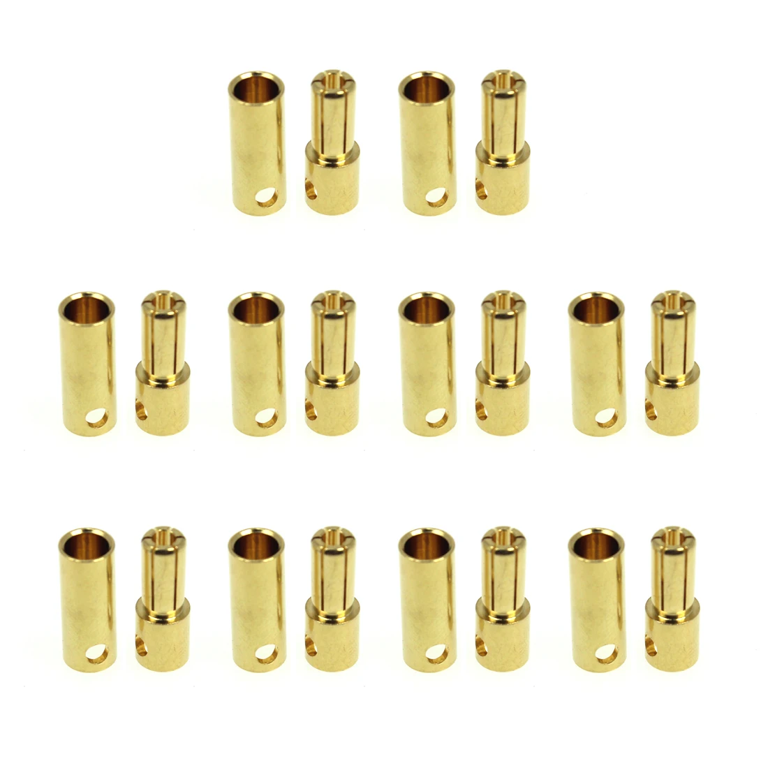 

JMT 2mm 3.5mm 4mm 5mm 5.5mm 6mm 8mm Gold Bullet Banana Connector plug male and female Thick Gold Plated for ESC Battery