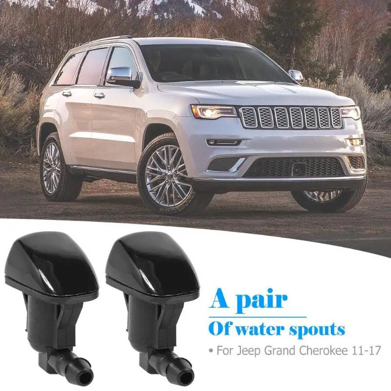 VODOOL 1 пара ветровые стекла омывателя NozzlesFor Grand Cherokee 11-17 сопла омывателя переднего лобового стекла 68260443AA автомобильные аксессуары