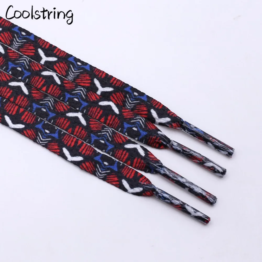 

Coolstring Wild Printed Boot Laces Flat Single Layer Network Printing Shoelaces Korean Version For Men Women White Shoes Canvas