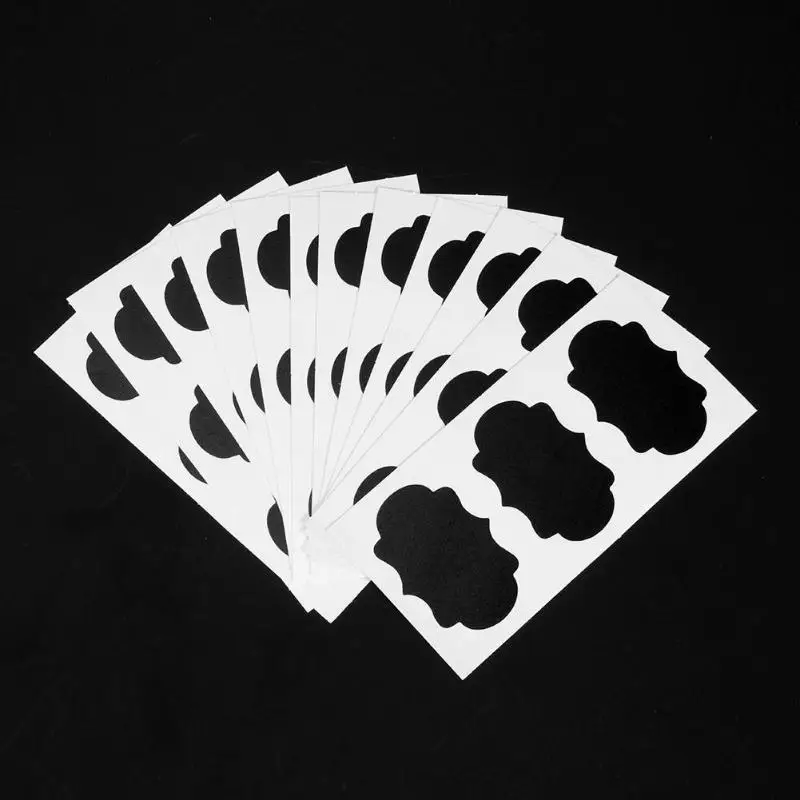 36 шт. черные наклейки настенные наклейки на доске для канистр Кухня Jar