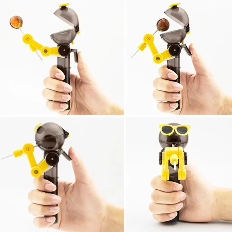 

Newest Creative Lollipop Robot Decompression Candy Dustproof Toy Lollipop Holder Decompression Toys Creative Personality Toy