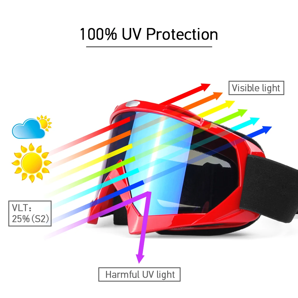 Защитные очки для катания на лыжах с защитой от запотевания UV400 дышащие