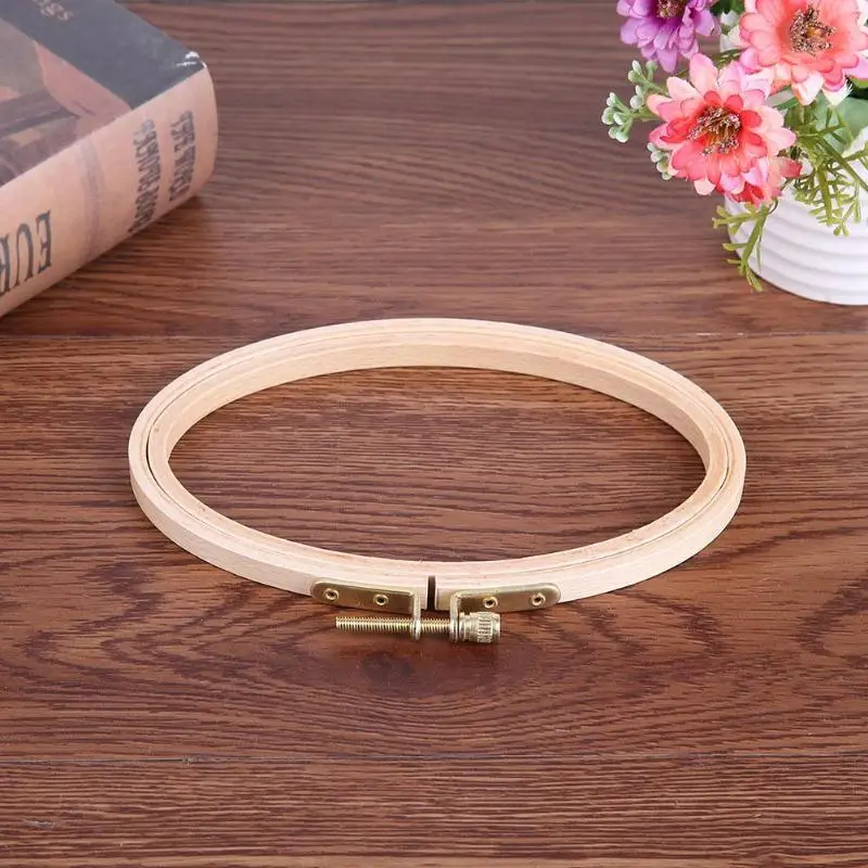 Деревянная бамбуковая рамка для вышивки овальная DIY устройство крестом