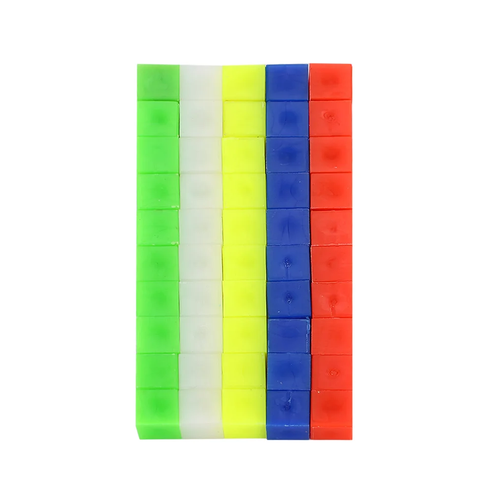 Кубический кирпич счетные кубики сочетающиеся игрушки 5 цветов Abacus 50 шт.