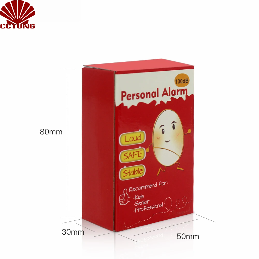 130db Mini SOS Panic Sound Personal Alarm Siren Safe Emergency Personal Alarm Safety Keychain Battery Built-in To Help Scare Off