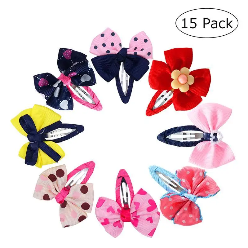 15 шт красочные бант милые аксессуары для красоты заколка для волос для девочек заколка для волос для детей девочек