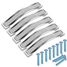 5 шт. расстояние между отверстиями 128 мм 5,0 дюймов мебель дверь Потяните минималистичные Ручки Матовый Серебряный с блестящими стразами ящик шкафа Handl