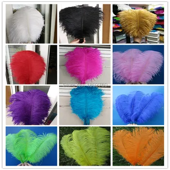 

10 / 100pcs thick rod ostrich hair 24-26 inch / 60-65 cm for wedding celebration show decorative feathers