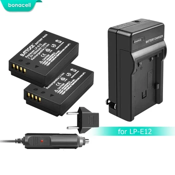 

Bonacell 1800mAh LP-E12 LPE12 LP E12 Camera Battery+Charger For Canon EOS M10 Kiss X7 Rebel SL1 EOS 100D DSLR Battery L10