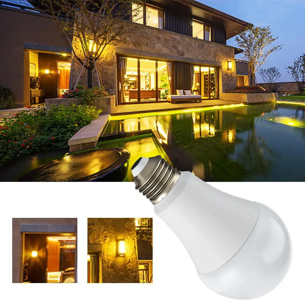 12W Ampoule E26/E27 световая сенсорная светодиодная лампа 85 265V PIR датчик движения умная