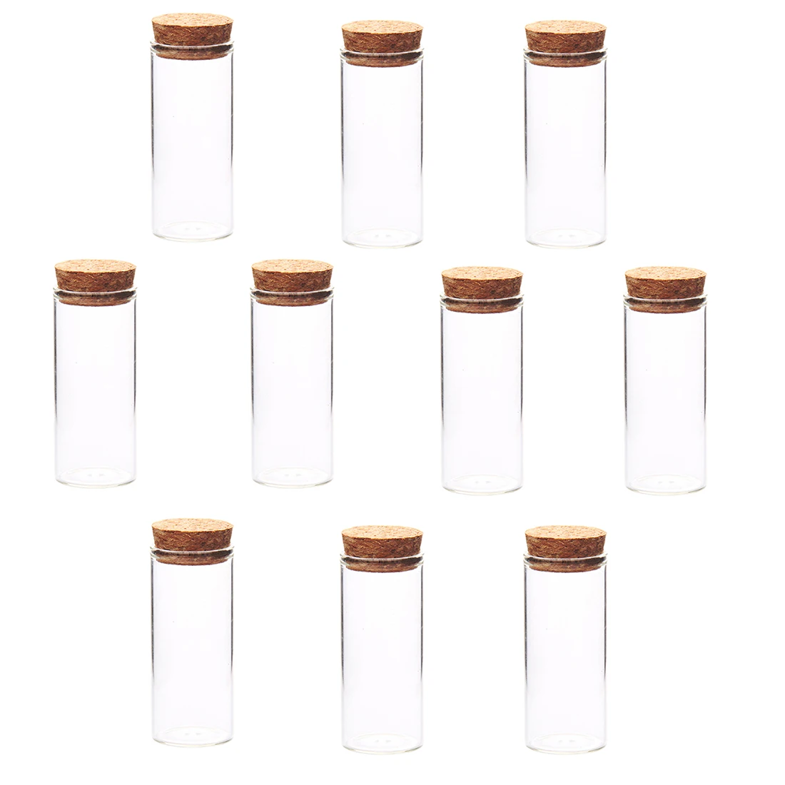 

10Pcs 30*70mm 30ML Small Glass Bottle Jars With Wooden Cork Drift Bottle Small Transparent Mini Empty Glass Jars Containers