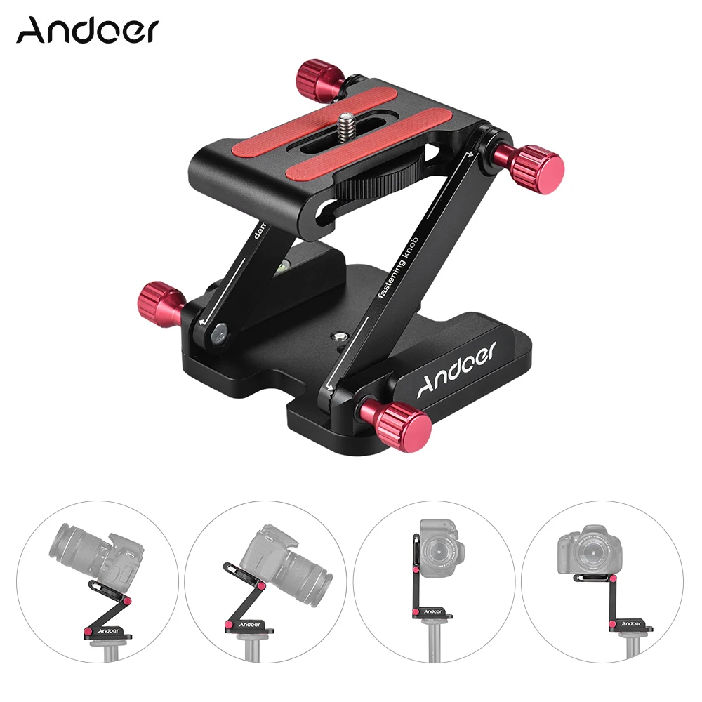 

Andoer Z Flex Tilt Head Folding Quick Release Plate Camera Ball Head Stand Holder for Canon Nikon Sony Tripod Slider Stabilizer