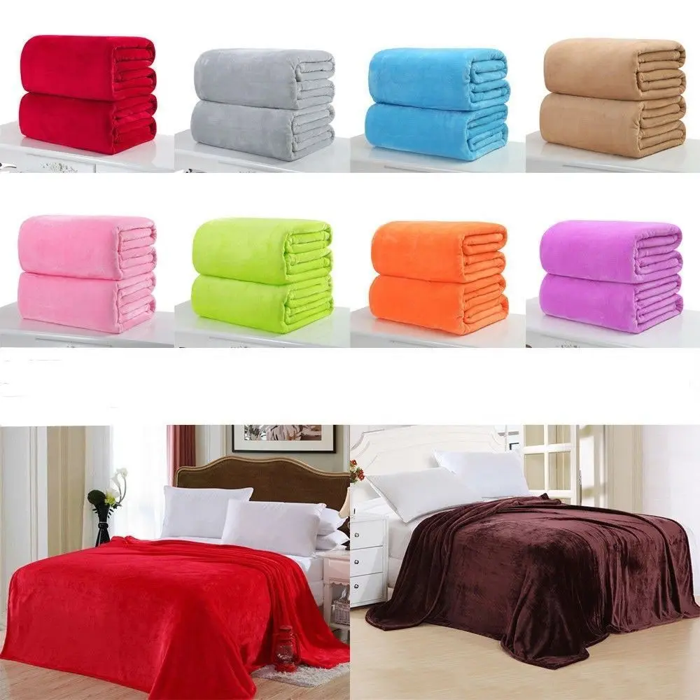 

Home Textile Soft Warm Micro Plush Fleece Blanket Throw Rug Sofa Bedding Mat 180x200cm 200x230cm