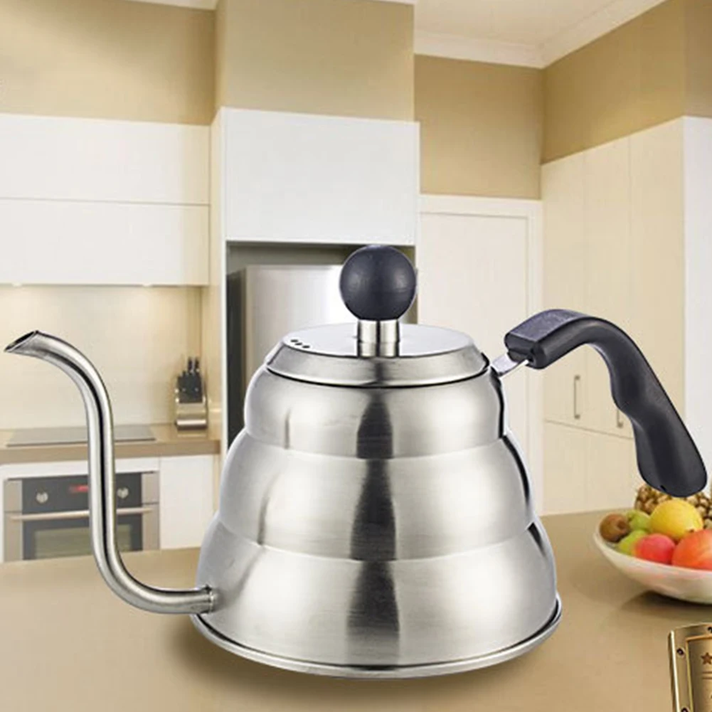

Stainless Steel Maker Hand Drip Kitchen Bar Tea Vintage Anti-skid Stylish Anti-scald Coffee Pot Kettle Long Mouth