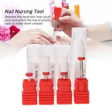 4 типа сверла для ногтей круглые плоские керамические шлифовальные головки маникюрный станок аксессуары инструмент