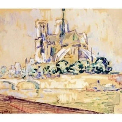 Notre Dame 1885 Poster Print by Paul Signac (24 x 18) | Дом и сад