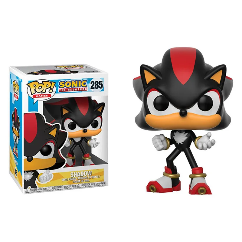 Супер звуковые виниловые куклы FUNKO POP #283 SONIC с кольцом/изумрудной тенью