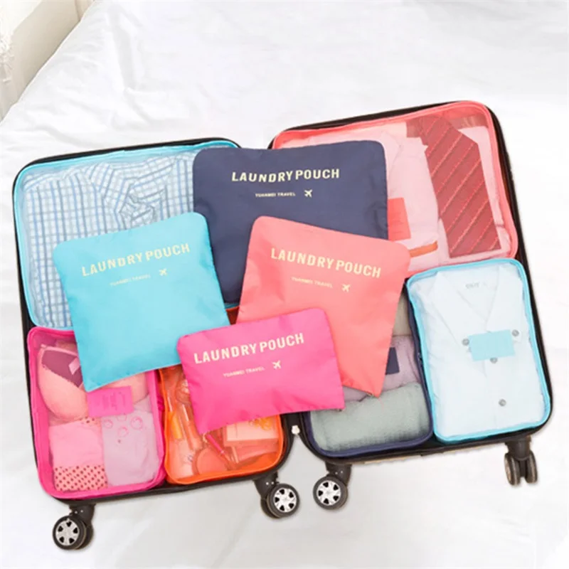 6Pcs Clothes Waterproof Storage Bag Large Capacity Box Luggage Portable Sundries Household Items | Дом и сад