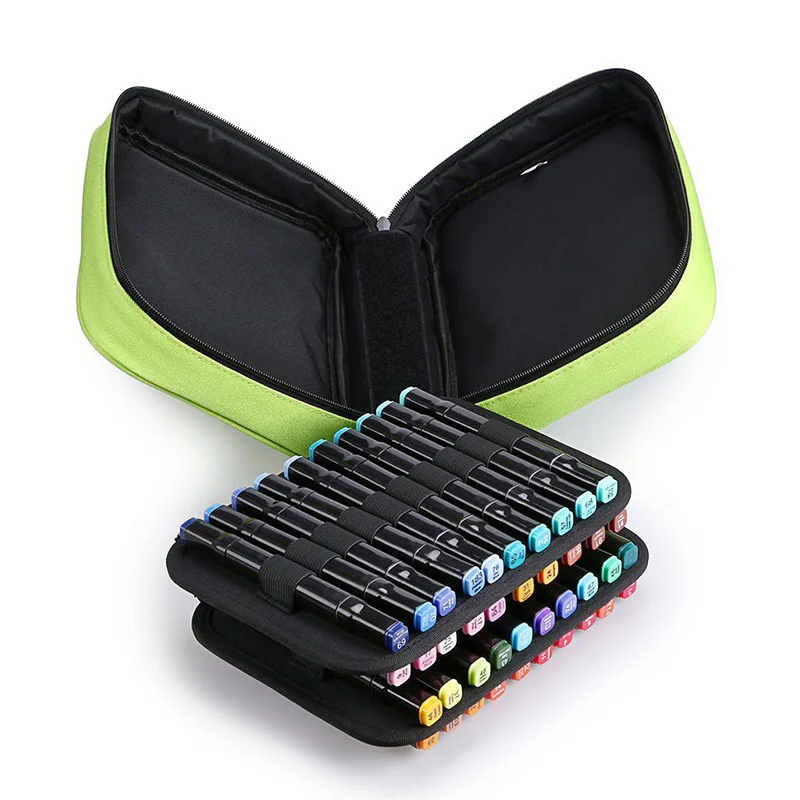 

Large Capacity 40 Holes Art Marker Case Marker Pen Bag Student Artist Drawing High Quality Painting Tools School Art Supplies