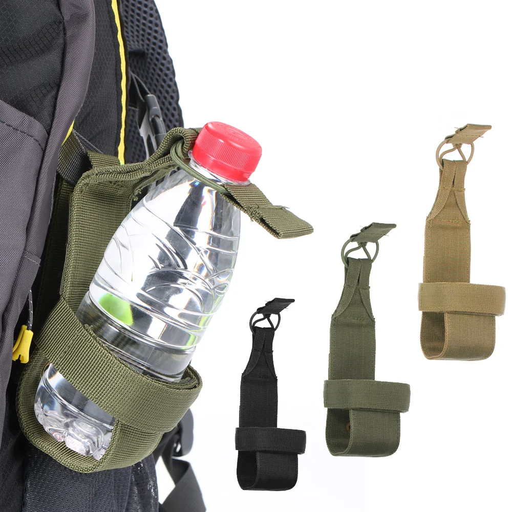 

Lightweight Beer Water Bottle Holder Carrier Pouch Adjustable Belt for Hiking Backpack Outdoor Activities