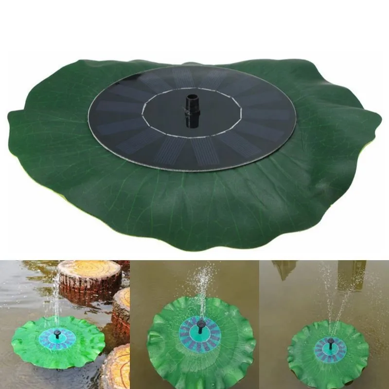 

DC 3.5-13v 0.5-5w Solar Floating Lotus Leaf Fountain Water Pump Garden Pond Decoration