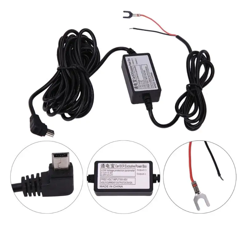 USB Hardwire DC 12 V-24 V до 5V 1500ma адаптер питания, автомобильное зарядное устройство, комплект 1.5A для видеорегистратора, автомобиля, DVR Mini