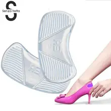 Senza Fretta 1 пара анти-износа ног пятки колодки прозрачный силиконовый Массаж невидимая стелька под пятку колодки обуви подушки FM1144