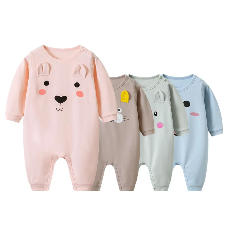 

2019 Spring Dress New Pattern Baby Girl Clothes Set Personal Comfortable Cotton Clothing Ears Animal Series Newborn costume kids