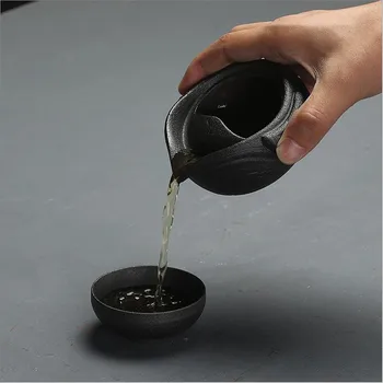 

WSHYUFEI japanese teapot ceramic tea cup coffee pot set portable travel tea set drinkware