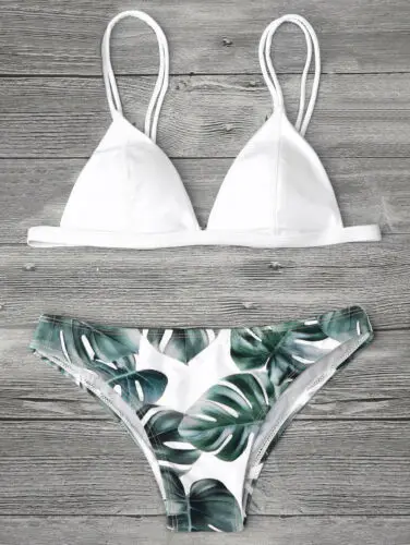 

2019 Fashion Summer Women Floral printed 2 Pieces Push-up Padded Bra Bikini Set Bathing Suit Swimsuit Swimwear