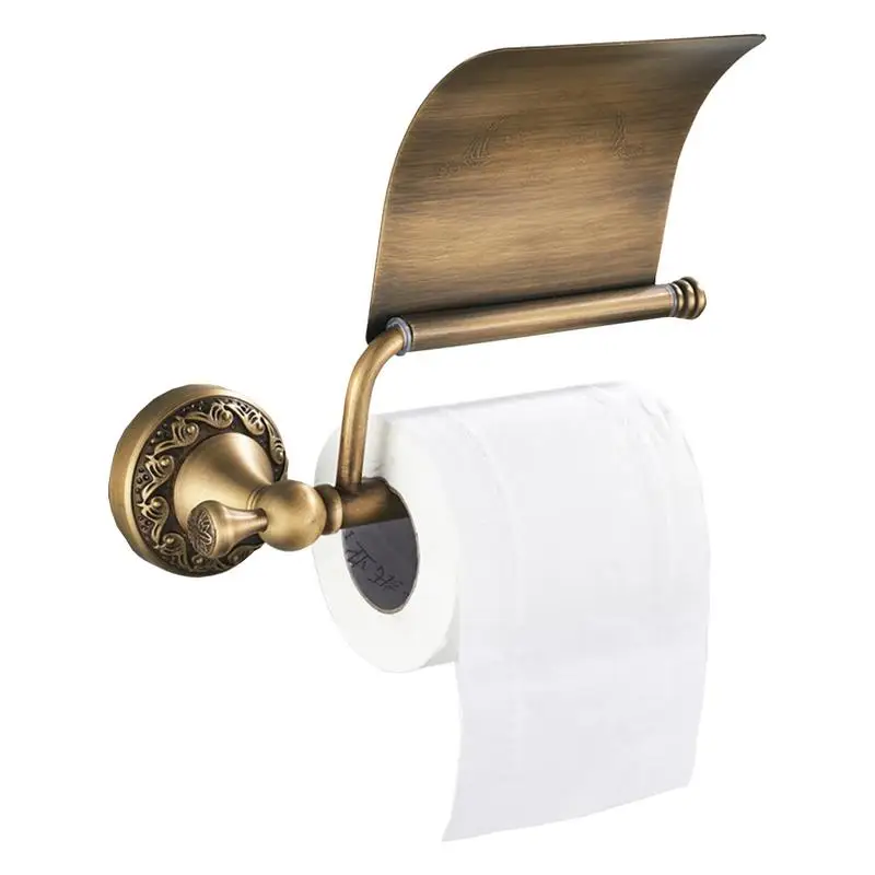 Европейский ретро черный бронзовый держатель для туалетной бумаги, диспенсер для туалетной бумаги, портативное туалетное полотенце, принадлежности для ванной