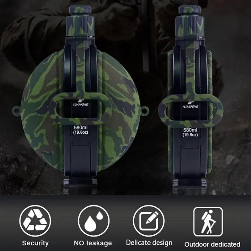 580 مللي سيليكون للطي الرياضات المائية زجاجات في الهواء الطلق ركوب غلاية مع البوصلة تسلق ركوب خمر العسكرية غلاية 580 مللي سيليكون للطي الرياضات المائية زجاجات في الهواء الطلق ركوب غلاية مع البوصلة تسلق ركوب خمر العسكرية غلاية