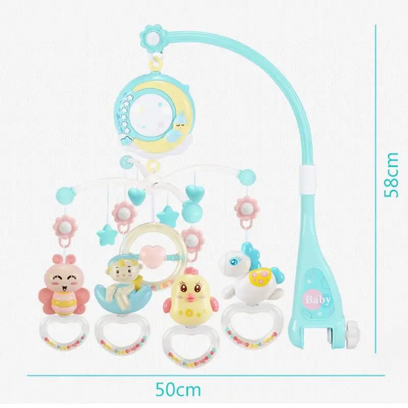 Baby Rattles Crib Mobiles Toy Holder Rotating Crib Mobile Bed Musical Box Projection 0-12 Months Newborn Infant Baby Boy Toys