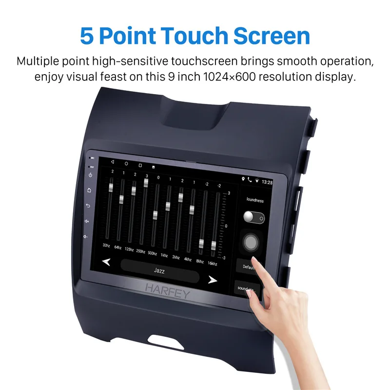 Sale Harfey 9" Android 8.1 for 2013-2017 Ford Edge Radio GPS Navi with HD TouchScreen Bluetooth 3G WIFI support Backup Camera TPMS 2