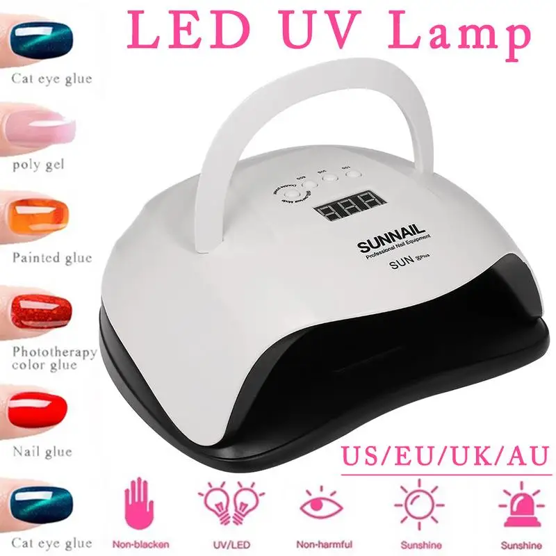

80W UV LED Nail Lamp Professional Sunlight Nail Gel Dryer Machine Fingernails Toenails Curing Equipment Nail Art Tool