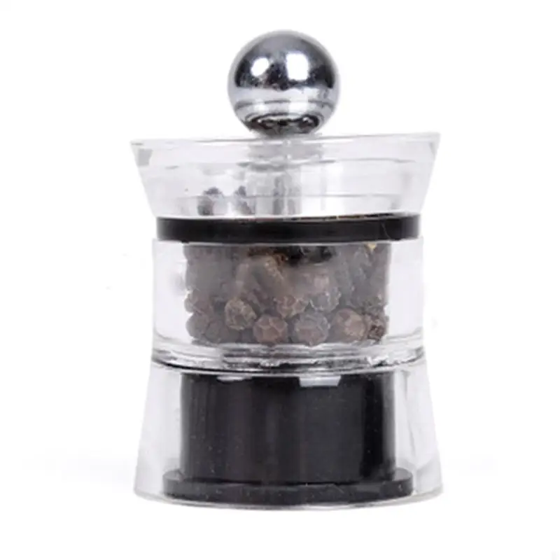 

2pcs Mini Acrylic Manual Grinding Salt Pepper Seasoning Muller Handy Mill Grinder Suppliers Kitchen Use Accessories Device Tools