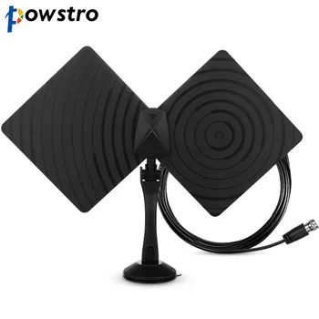 

Rotatable 360 Degree 1080P HDTV Antenna 50 Miles Range Indoor Flat TV Antenna With Coaxial Euro Adapter & Bracket & Amplifier