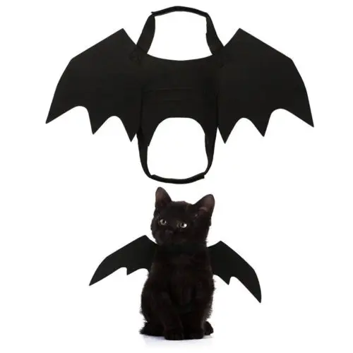 

Cat Cosplay Clothing Costume Black Bat Wing Halloween Party for Pet Supplies 1Pc