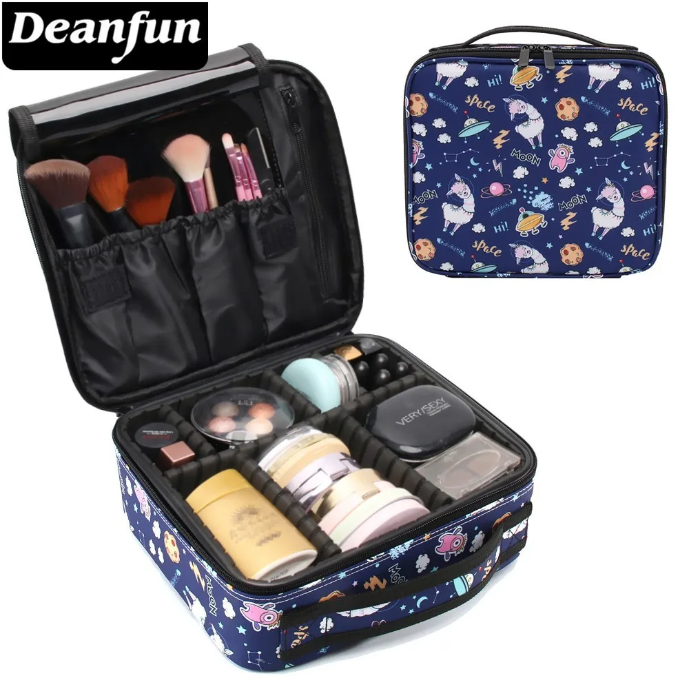 

Deanfun Makeup Case Galaxy Llama Waterproof Organizer Bag Alpaca Travel Organizer Cosmetic Train Cases Dropshipping 16007