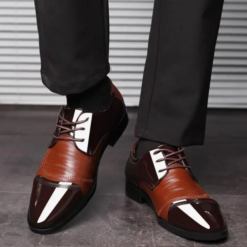 

High Quality Fashion Oxford Business Men Shoes Spring Autumn Leather Soft Casual Breathable Men's Flats Zip Shoes #1105