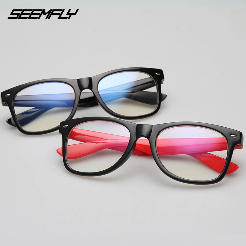 

Seemfly Big Frame Anti Blue Rays Glasses Women Men Clear Lens Eyeglasses New Fashion Computer Goggle Spectacle Unisex Eyewear